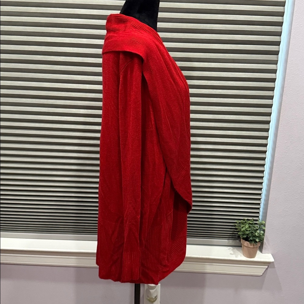Red Knit Shawl - Picture 3 of 5